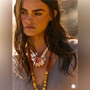 Free People Kalua Shell Necklace in White/Pink • SOLD OUT